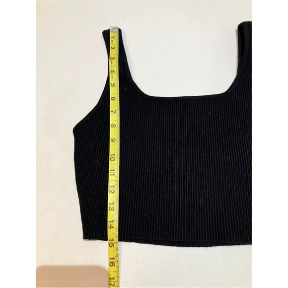 House of Harlow - Sculpt Contour Ribbed Crop Top Black Women's Size Medium - Picture 7 of 8